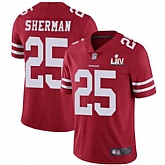 Youth Nike 49ers 25 Richard Sherman Red 2020 Super Bowl LIV Vapor Untouchable Limited Jersey,baseball caps,new era cap wholesale,wholesale hats